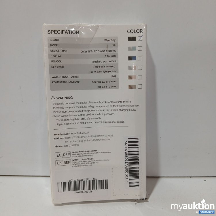 Artikel Nr. 440518 Artikel Nr. 440518: WeurGhy Smart Watch
