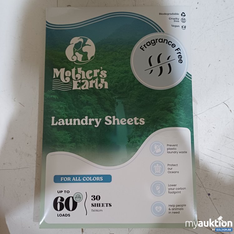Artikel Nr. 526518: Mother Earth Laundry Sheets, 30 Blätter, Geruchsfrei