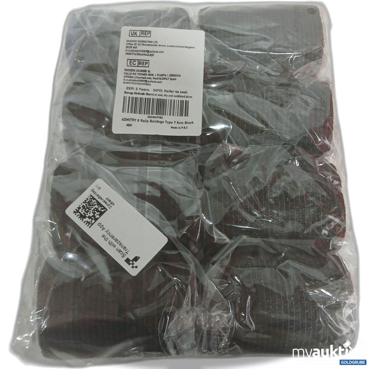 Artikel Nr. 898518: 8 Rolls Bandage Tape 7.5cm schwarz 