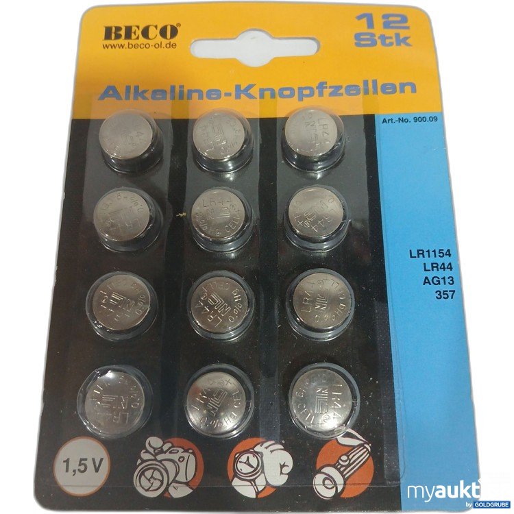 Artikel Nr. 914518: Beco Alkaline Knopfzellen Set 12Stk  