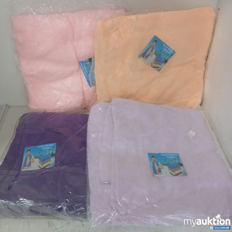 Artikel Nr. 930518: Mikrofaser Handtuch rosa, pfirsich, flieder, lila 70x140cm 4Pack