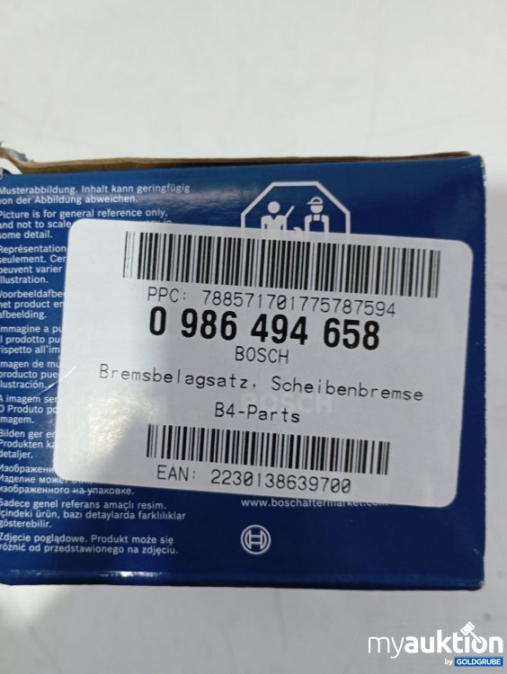 Artikel Nr. 464519: Bosch Bremsbelagsatz Scheibenbremse 4 Stück 16 mm