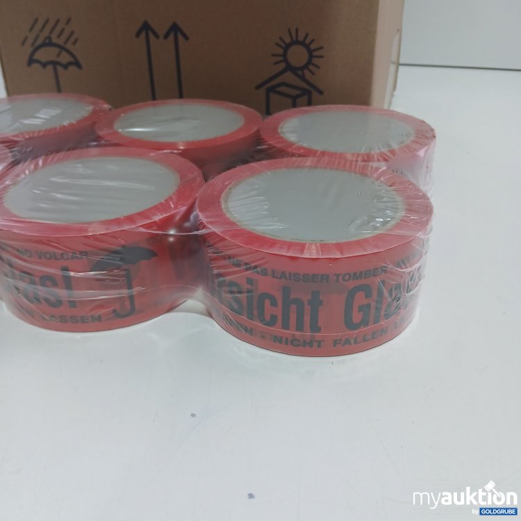 Artikel Nr. 439520: Klebeband Vorsicht Glas 6er Pack x6 Stück 