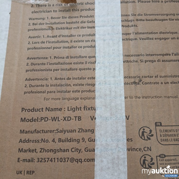 Artikel Nr. 468520 Artikel Nr. 468520: Light fixture PD-WL-XD-TB Deckenleuchte