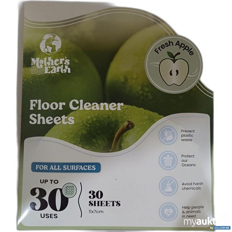 Artikel Nr. 526520: Mother's Earth Bodenreiniger, 30 Blätter, Fresh Apple