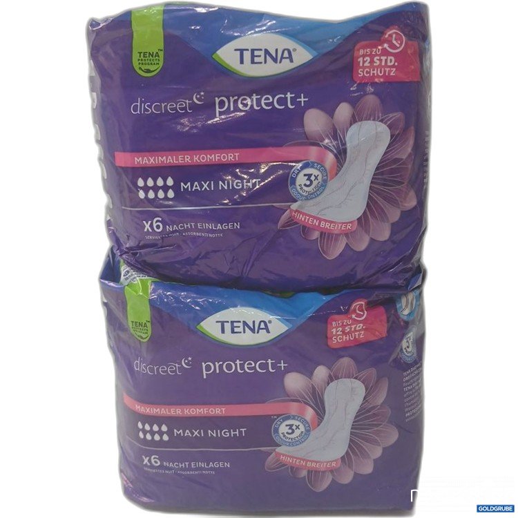 Artikel Nr. 939520 Artikel Nr. 939520: TENA discreet protect+ Maxi Night 6x Nacht Einlagen 2Stk