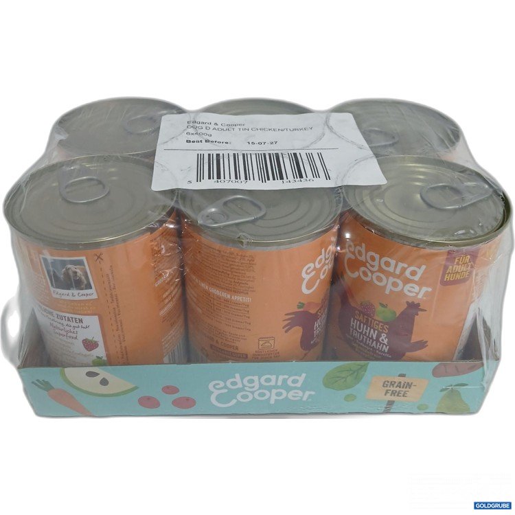 Artikel Nr. 952520: Edgard Cooper Hundefutter adult saftiges Huhn & Truthahn 6x400g 
