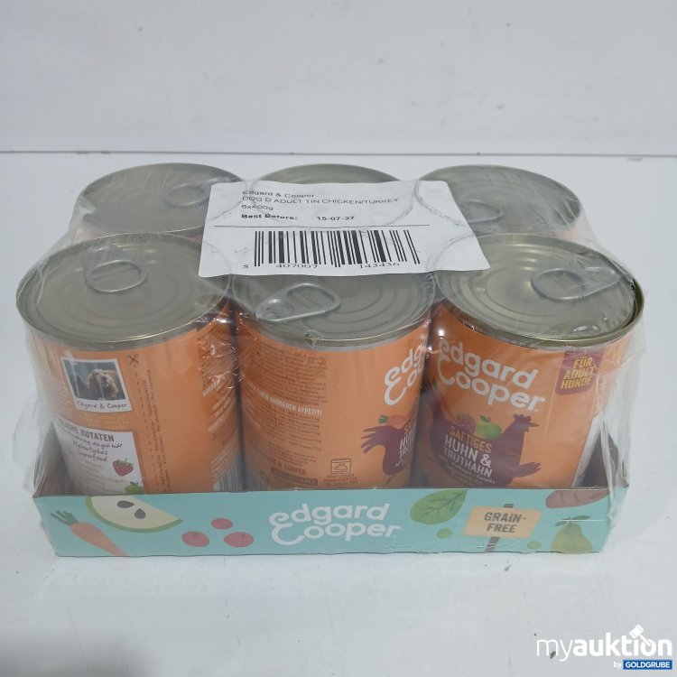 Artikel Nr. 952520: Edgard Cooper Hundefutter adult saftiges Huhn & Truthahn 6x400g 