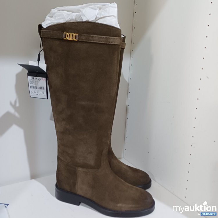 Artikel Nr. 470521 Artikel Nr. 470521: Massimo Dutti Damen Stiefel Veloursleder