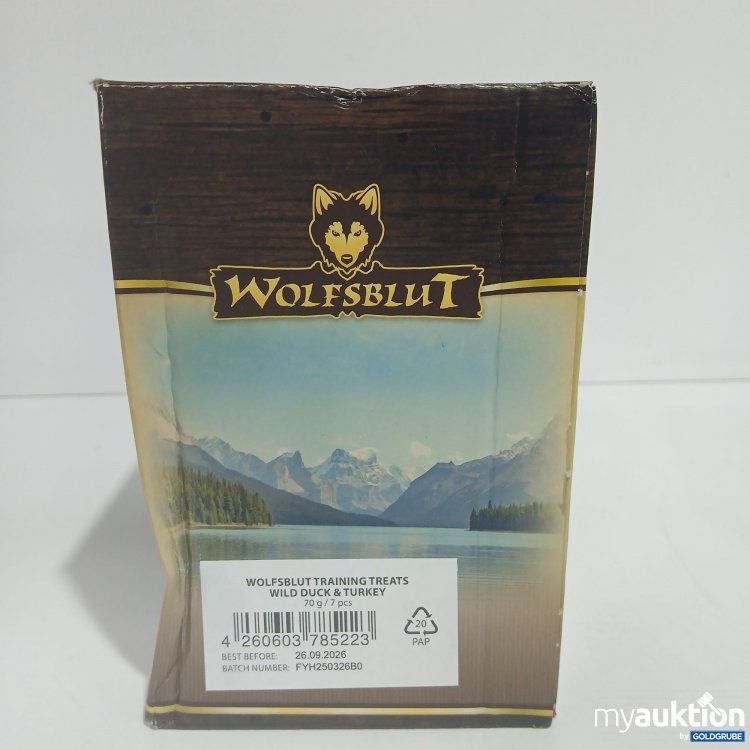 Artikel Nr. 834521 Artikel Nr. 834521: Wolfsblut Training Treats wild Duck & Turkey 7x70g