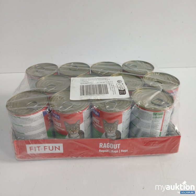 Artikel Nr. 874521 Artikel Nr. 874521: Fit+Fun Ragout Katzenfutter mit Wild, Geflügel & Karotten 12x415g