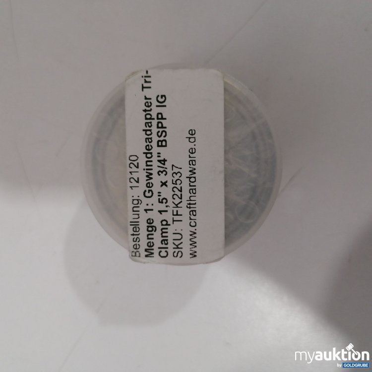 Artikel Nr. 889521: Gewindeadapter Tri-Clamp 1,5 3/4 BSPP IG TFK22537