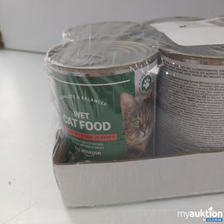Artikel Nr. 973521: Amazon Wet Cat Food Beef Chunks in Gravy 6x415 g