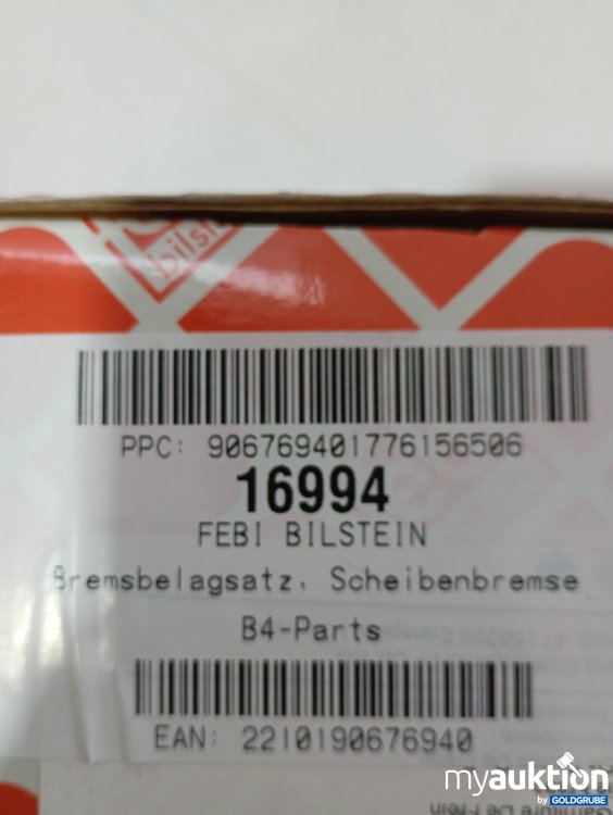 Artikel Nr. 464522: Febi Bilstein Bremsbelagsatz Scheibenbremse 16994