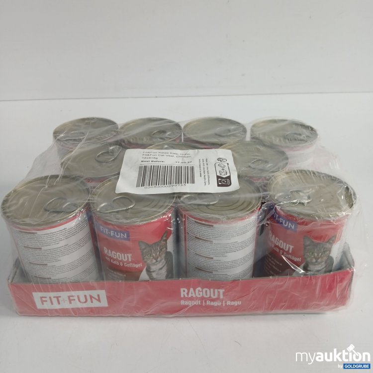 Artikel Nr. 874522 Artikel Nr. 874522: Fit+Fun Katzenfutter Ragout mit Kalb&Geflügel 11x415g