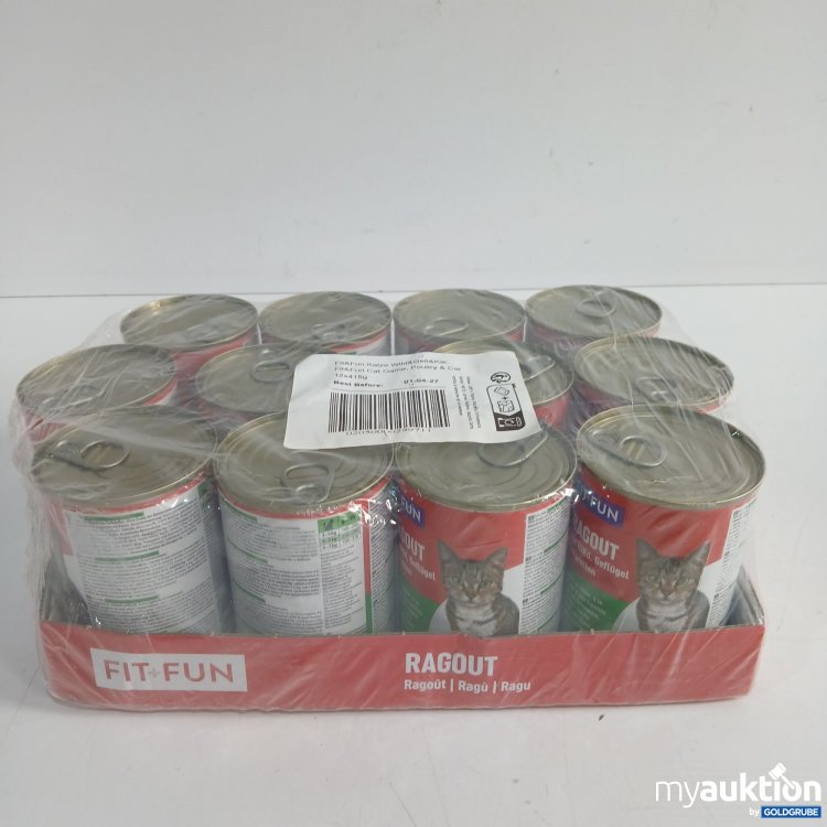 Artikel Nr. 874523 Artikel Nr. 874523: Fit+Fun Katzenfutter Ragout Wild, Geflügel & Karotten 12x415g