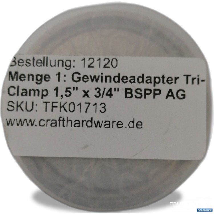 Artikel Nr. 889523: Gewindeadapter Tri-Clamp 1,5 3/4 BSPP AG TFK01713