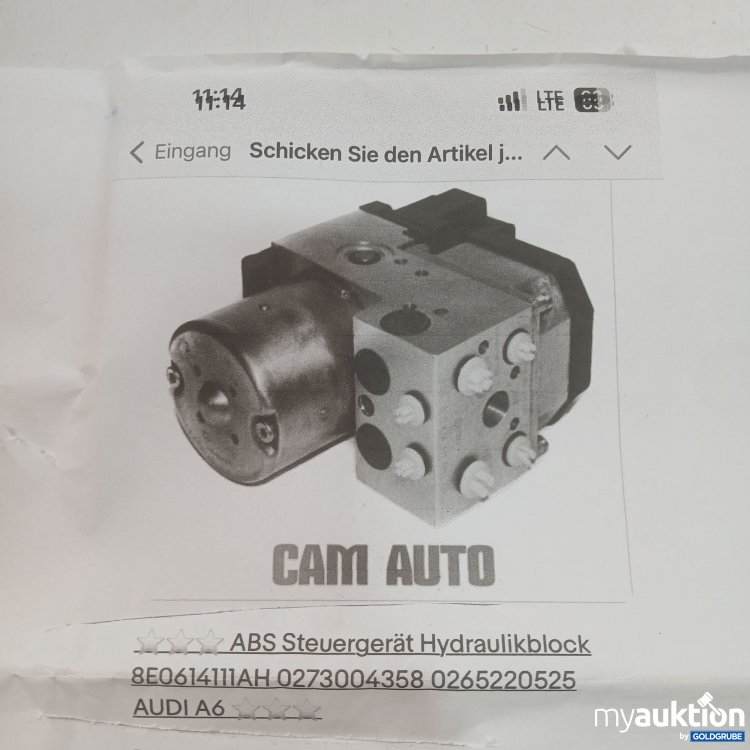 Artikel Nr. 969524 Artikel Nr. 969524: ABS Steuergerät Hydraulikblock Audi A6