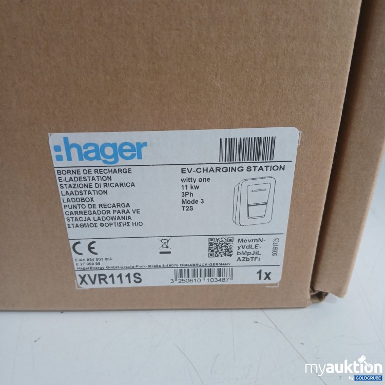 Artikel Nr. 444525 Artikel Nr. 444525: Hager E-Ladestation XVR111S