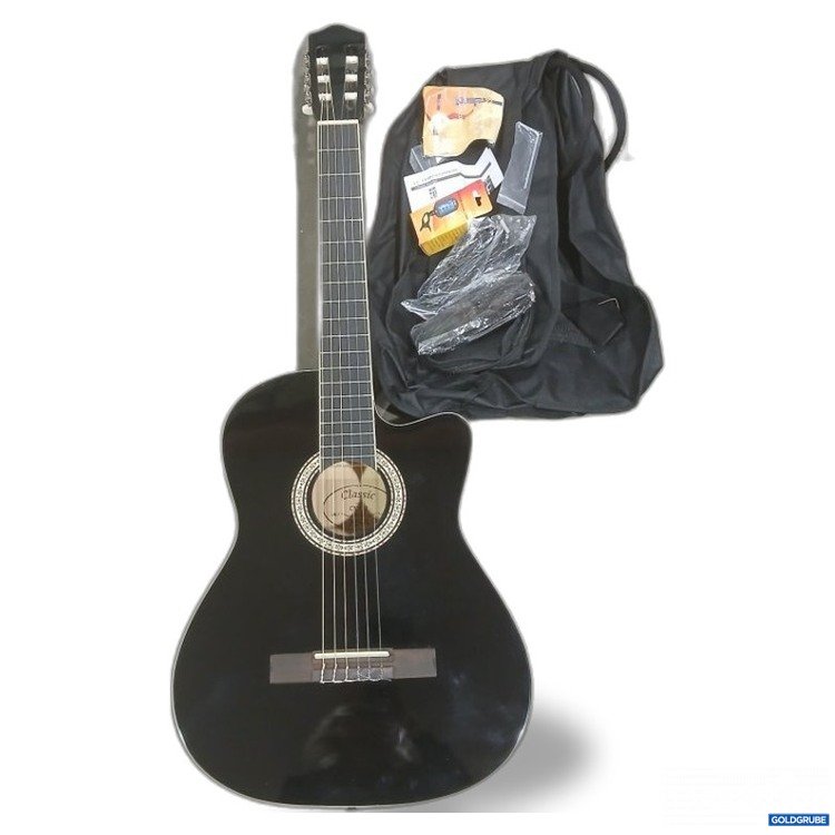 Artikel Nr. 445525: MSA Konzertgitarre Classic schwarz mit Zubehör