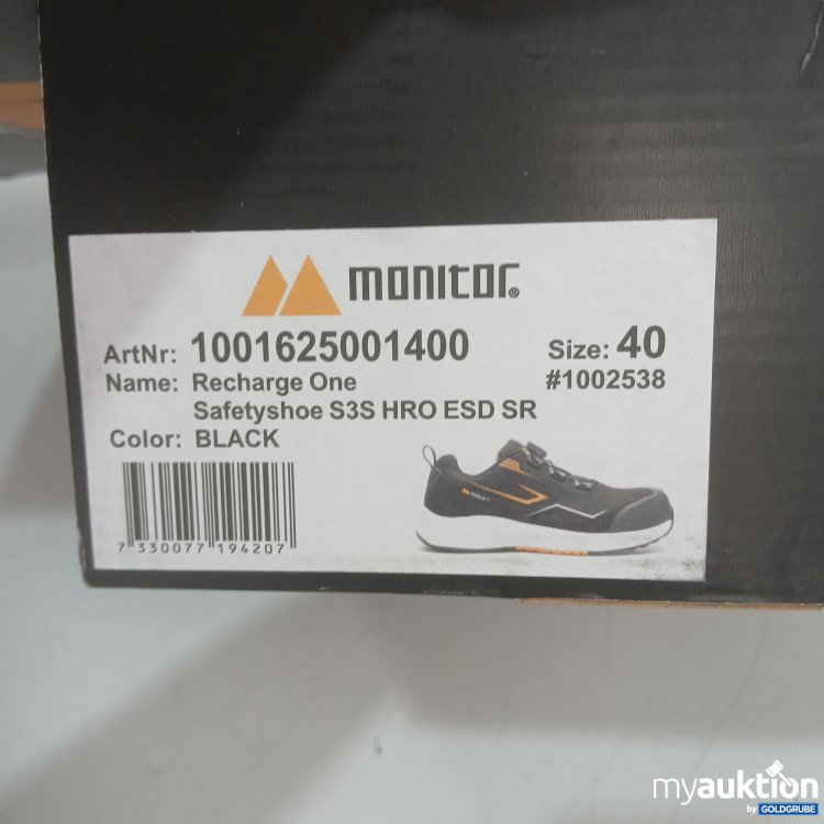 Artikel Nr. 446525 Artikel Nr. 446525: Monitor Sicherheitsschuhe Recharge One S3S HRO ESD SR schwarz Gr. 40