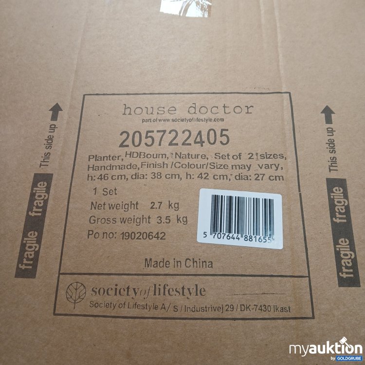 Artikel Nr. 959525: House Doctor Planter Set of 2 Sizes h:46cm dia:38cm / h:42cm dia:27cm 205722405 