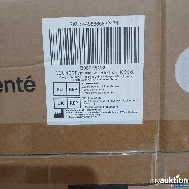 Artikel Nr. 468526 Artikel Nr. 468526: Vounot Rasenkanten aus Metall 10mx18cm silber