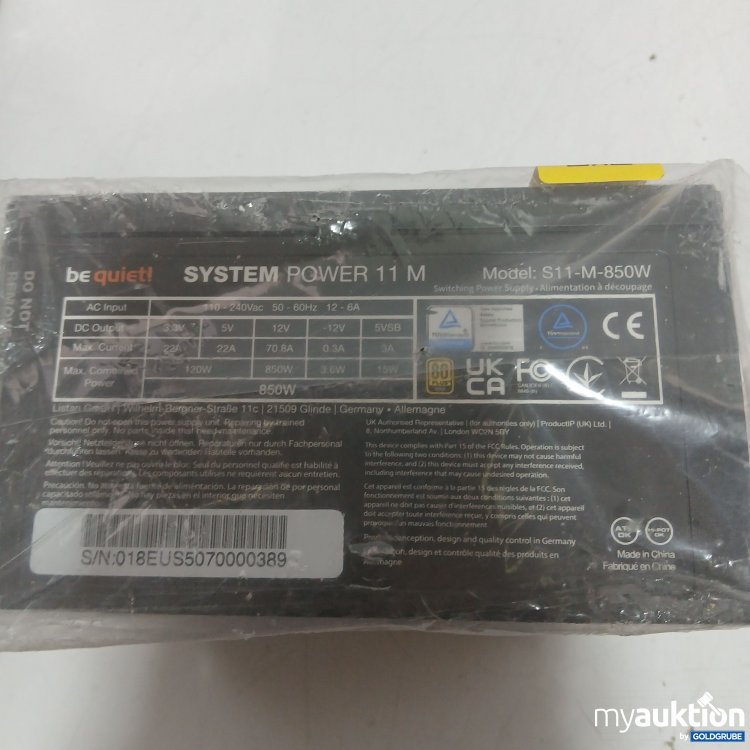 Artikel Nr. 998526 Artikel Nr. 998526: Be Quiet System Power 11 M Model S11-M-850W