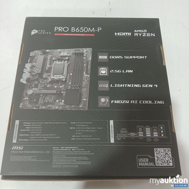 Artikel Nr. 993527 Artikel Nr. 993527: MSI Pro B650M-P Mainboard