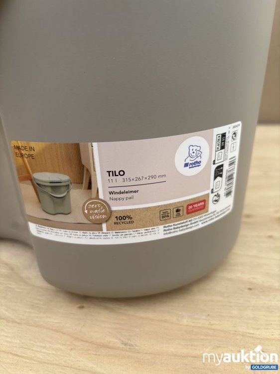 Artikel Nr. 921528: Rothö TILO Windeleimer Grau 11 l