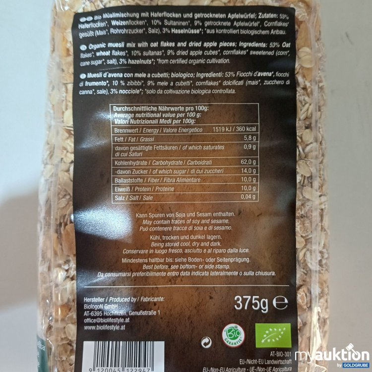 Artikel Nr. 985528 Artikel Nr. 985528: BioLifestyle Müsli Bircher, 5x375g