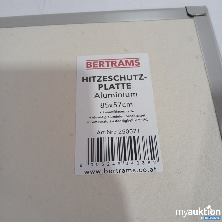 Artikel Nr. 524529: Bertrams Hitzeschutzplatte Aluminium 85x57cm 