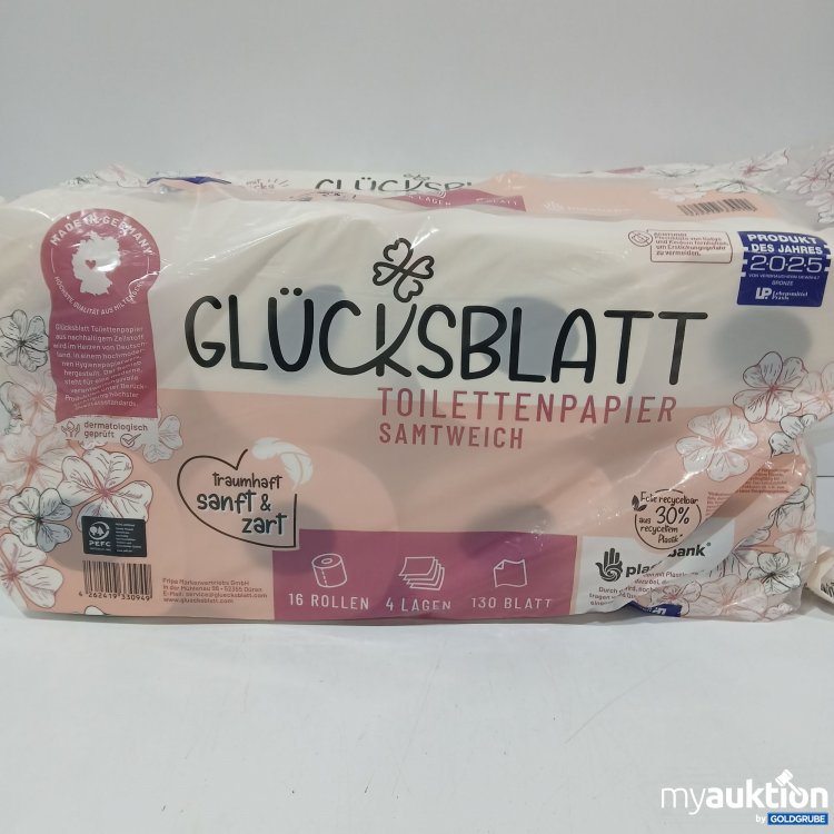 Artikel Nr. 954529: Glücksblatt Toilettenpapier 16 Rollen 4-lagig 