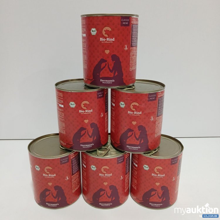 Artikel Nr. 869530 Artikel Nr. 869530: Herrmann's Manufaktur Bio Rind 6x800g