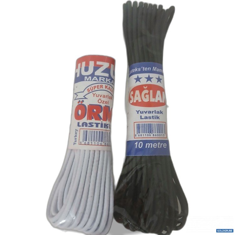 Artikel Nr. 930530: Elastische Gummibänder schwarz und weiß 10m 2Pack
