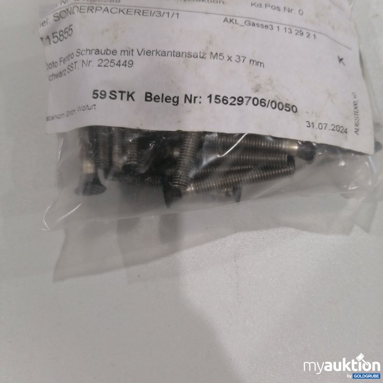 Artikel Nr. 355531 Artikel Nr. 355531: Schraube mit Vierkantansatz M5x37mm