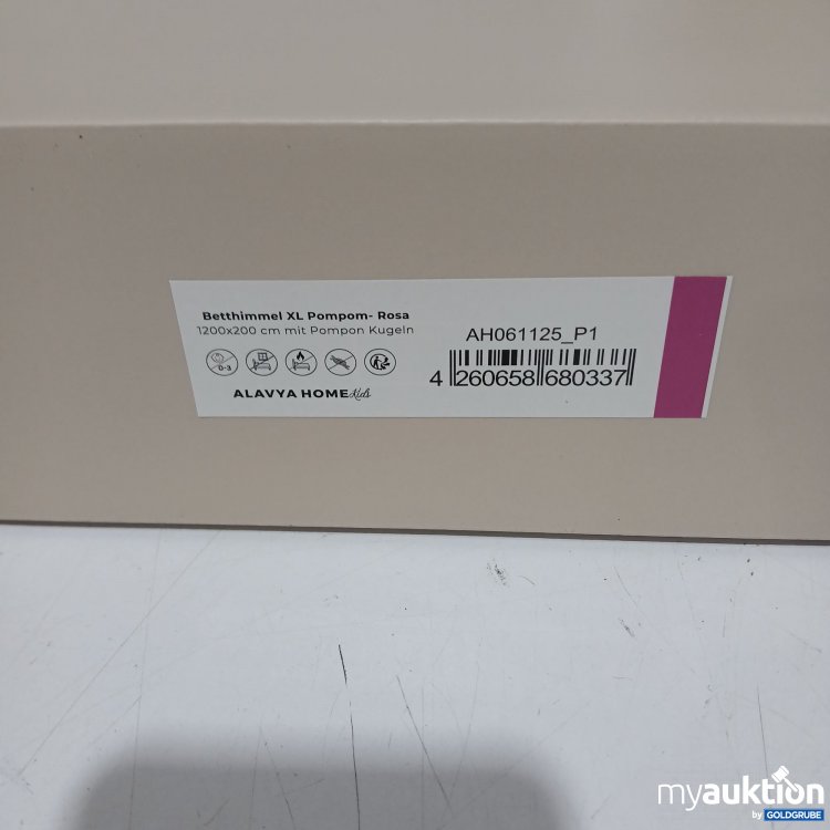 Artikel Nr. 441531: Alavya Home Betthimmel XL Pompom -Rosa 1200x200cm 