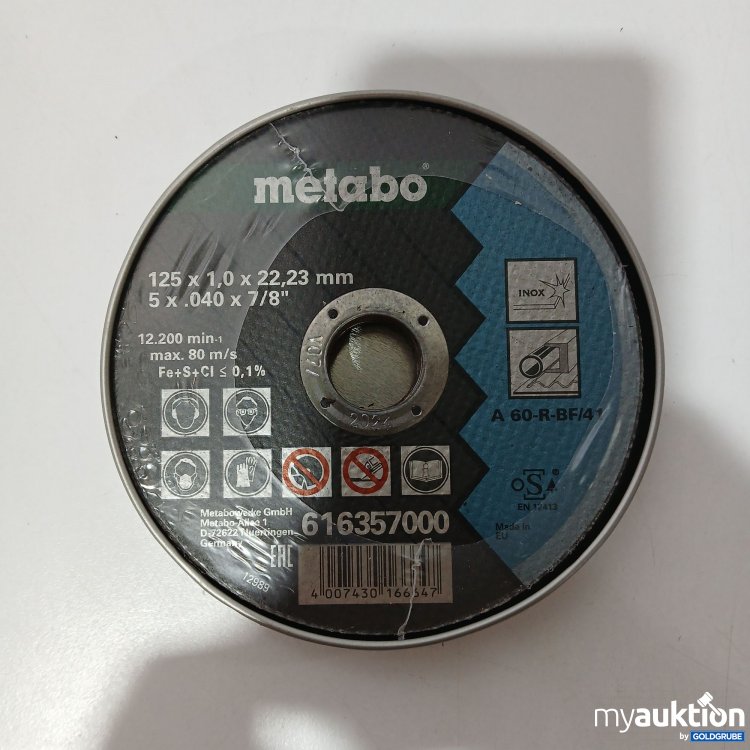 Artikel Nr. 858531 Artikel Nr. 858531: Metabo Trennscheiben 125x1,0x22,23 mm 10stk