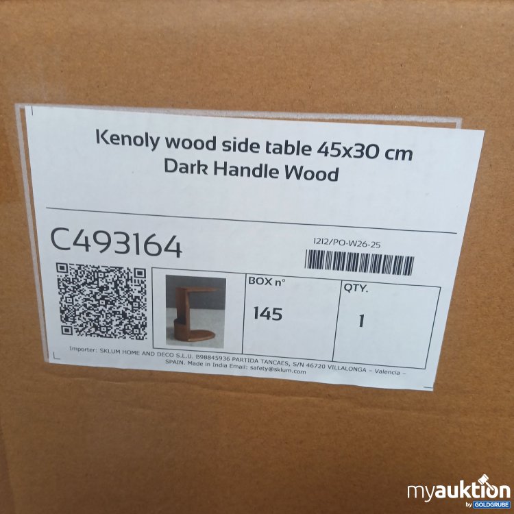 Artikel Nr. 971531 Artikel Nr. 971531: Sklum Kenoly wood side table 45x30cm Dark Handle Wood C493164