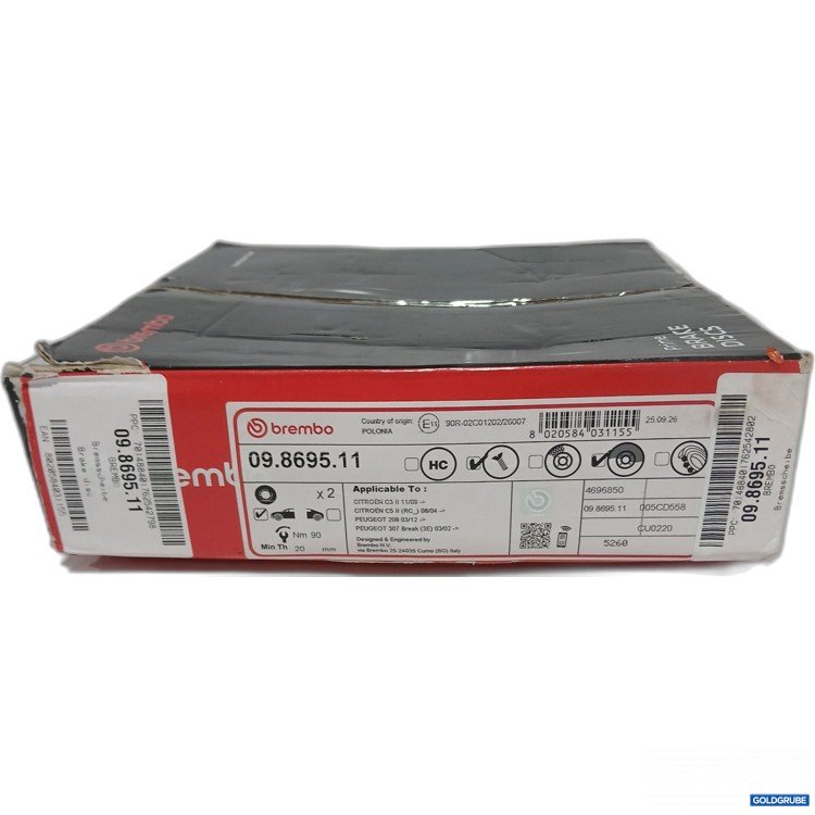 Artikel Nr. 982531 Artikel Nr. 982531: Brembo Bremsscheibe 09 8695 11 2stk