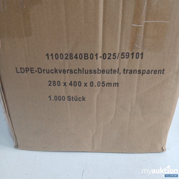 Artikel Nr. 444532 Artikel Nr. 444532: LDPE Druckverschlussbeutel transparent 280x400x0,05mm 1000Stk