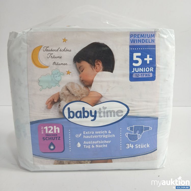 Artikel Nr. 910533: Babytime Premium Windeln 5+ Junior 12-17kg 34Stk