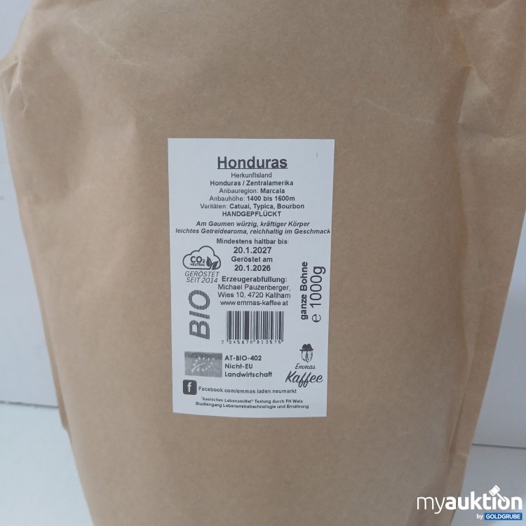 Artikel Nr. 995533 Artikel Nr. 995533: Emmas Kaffeemanufaktur Honduras ganze Bohne 1000g