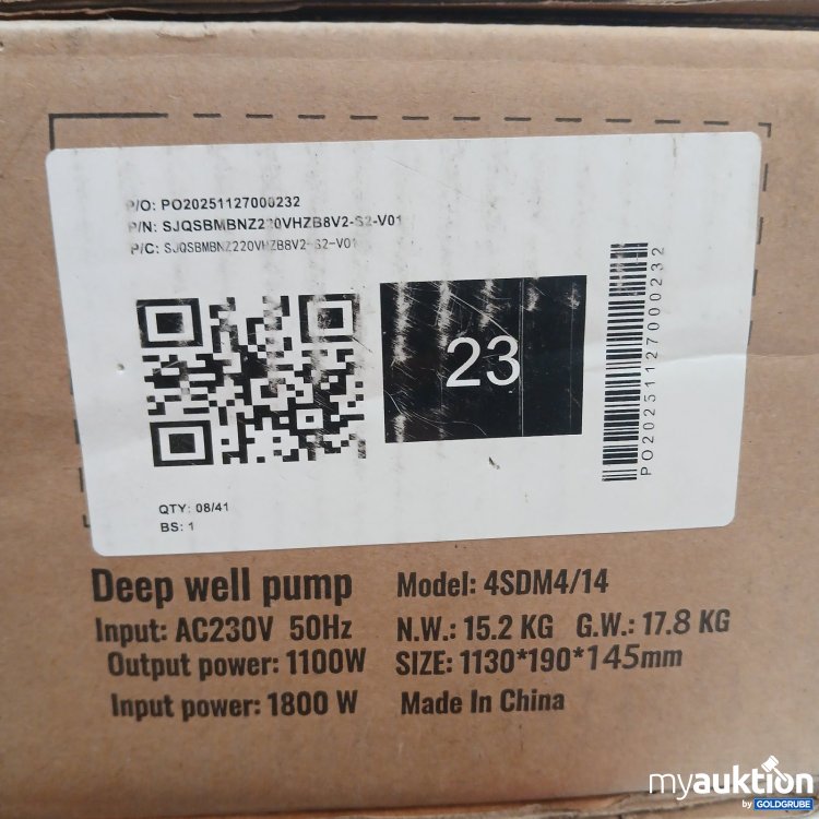 Artikel Nr. 466534: Deep well pump Model 4SDM4/14