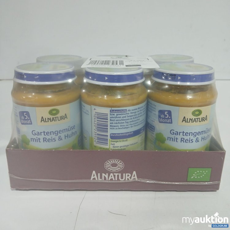 Artikel Nr. 897534 Artikel Nr. 897534: Alnatura Gartengeräte mit Reis & Huhn 6x190g