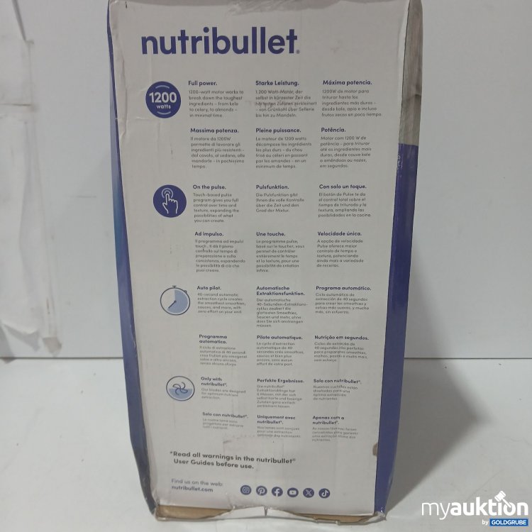 Artikel Nr. 993534 Artikel Nr. 993534: Nutribullet Pro+ 1200 Standmixer 1200Watt