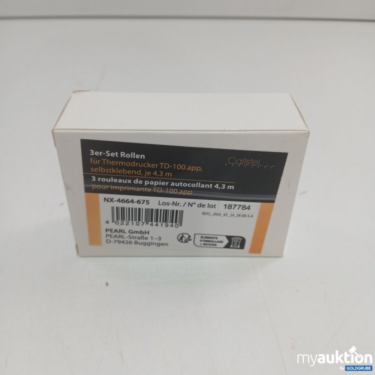 Artikel Nr. 812535 Artikel Nr. 812535: Callstel 3er Set Rollen für Thermodrucker