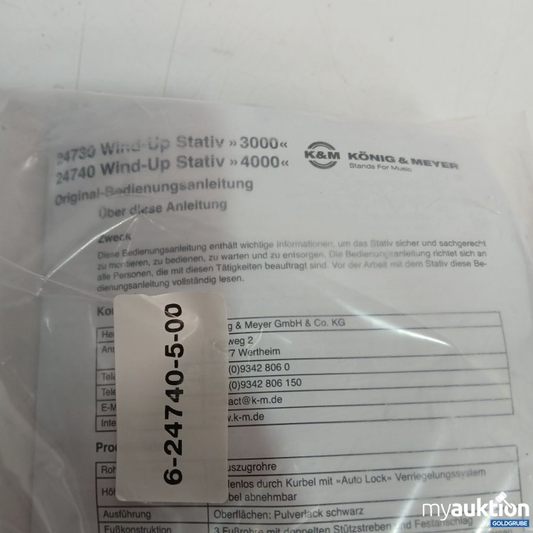 Artikel Nr. 877535: König&Meyer Wind Up Stativ 