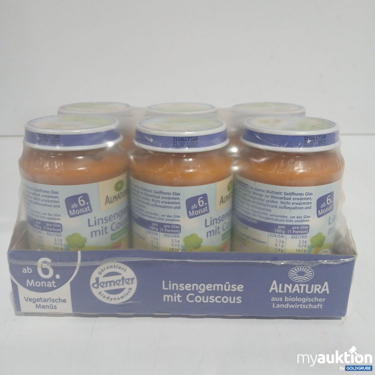 Artikel Nr. 897535: Alnatura Linsengemüse mit Couscous 6x190g
