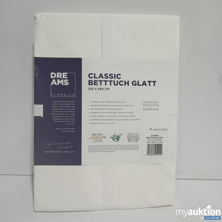Artikel Nr. 903535: Dreams Florella Betttuch Glatt 235x260cm weiß